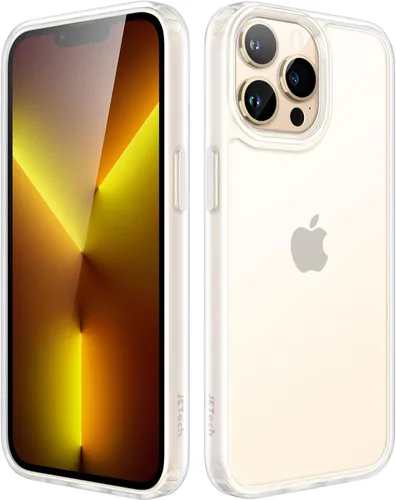 Vista 13 de JETech Funda mate para iPhone 13 de 6.1 pulgadas, a prueba de golpes, protección contra caídas de grado militar, cubierta trasera translúcida