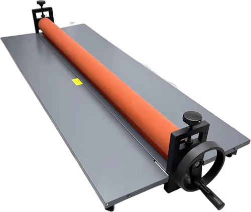 Vista 9 de TECHTONGDA Máquina laminadora fría de escritorio de 51 pulgadas, máquina de laminación en frío de película de vinilo manual con mesa plegable