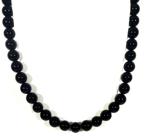 Vista 4 de Collar de ónix para hombre - Joyería de protección de empatía - Collar de protección del karma - Collar de estrangulador con cuentas