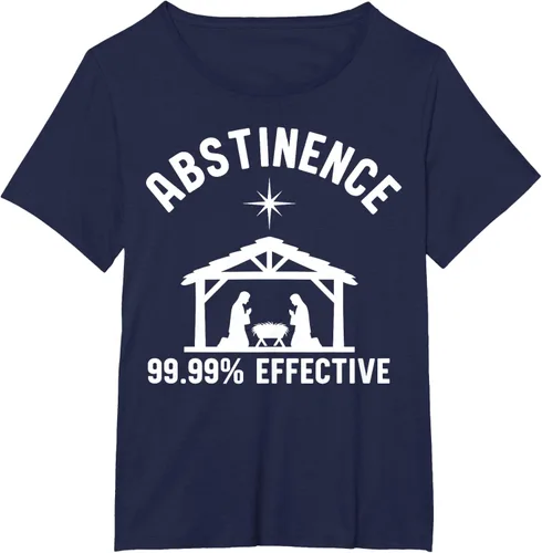 Vista 18 de Abstinence 99.99 Percent Effective Nativity Christmas Joke T-Shirt