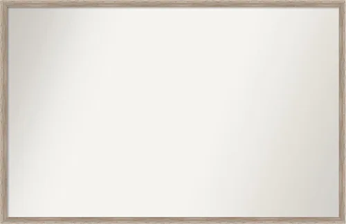 Vista 66 de Amanti Art Espejo de baño blanco para sobre el fregadero, 24 x 27 pulgadas, espejo de tocador rectangular con cuña de madera dura, marco de madera