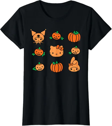 Vista 30 de Camiseta de Halloween Hello Kitty My Melody Kuromi Pumpkins