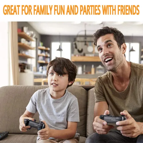 Vista 4 de Barra de consola de juegos retro actualizada 2025, más de 21500 videojuegos clásicos, más de 20 emuladores, tarjeta de 128G, Plug & Play para TV