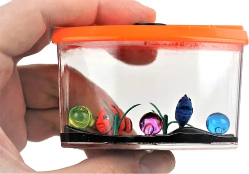 Vista 3 de JA-RU Magic Grow-Acuario - Juego de juguetes de crecimiento de peces (1 unidad) Juguetes de expansión de agua Animales que crecen en agua Juguetes