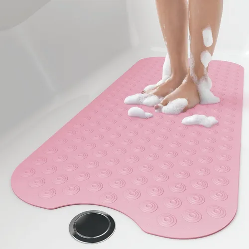 Vista 13 de OTHWAY Alfombrilla de baño sin ventosa: tapete de baño extra largo de 39 x 16 pulgadas, perfecto para bañeras ordinarias o reacabadas │Hecho de goma