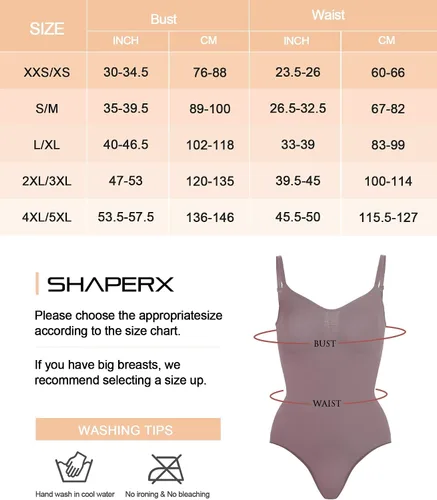 Vista 3 de SHAPERX Body para mujer moldeador de cuerpo sin costuras con control de abdomen