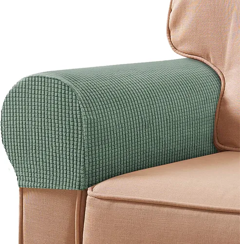 Vista 21 de Fundas de poliéster de alta elasticidad para reposabrazos de sofá, fundas impermeables para muebles, tela de elastano antimanchas, juego de 2