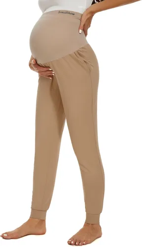 Vista 4 de Smallshow Pantalones de maternidad para mujer, ropa deportiva para entrenamiento y embarazo