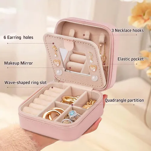 Vista 3 de Regalos de Boss Lady para mujer, organizador de joyas Best Boss Ever, regalos de pensonalización para agradecer cumpleaños, regalos de promoción