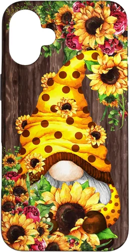Vista 23 de Yellow Sunflower Gnome for Women Cute Summer Flower Pattern Case for iPhone 17