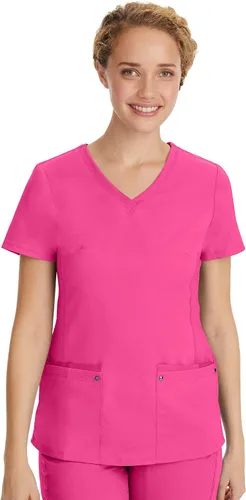 Vista 19 de Healing Hands - Camiseta médica con cuello en V para mujer, suave, elástica Negro