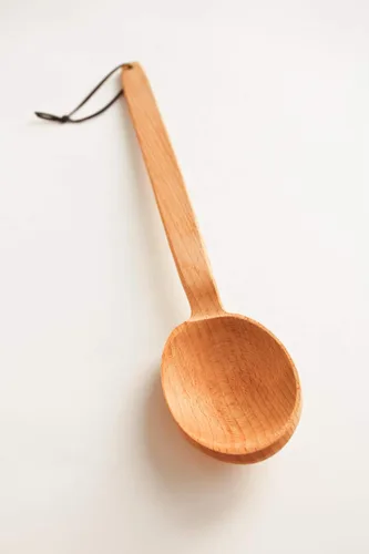 Vista 6 de ECOSALL Cuchara de madera grande resistente de 18 pulgadas, cuchara de cocina de mango largo con una cuchara. Cuchara grande antiadherente