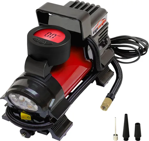 Vista 7 de EPAuto - bomba compresora de aire portátil 12 V CC, inflador digital de neumáticos Azul