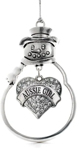 Vista 188 de Inspired Silver - Big Sis - Adorno de Navidad plateado - Adorno de árbol de Navidad con dije de corazón con circonita cúbica - Decoración colgante