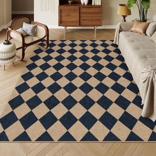 Vista 54 de Lahome Alfombra de yute a cuadros fácil 2'x3', alfombra pequeña para entrada, antideslizante, alfombra para la puerta delantera de la cocina