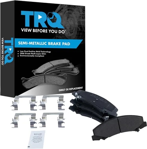 Vista 188 de TRQ Pastillas de freno delanteras semi metálicas compatibles con Ford Expedition 2018-2021 F-150 2018-2020 Lincoln Navigator 2018-2022