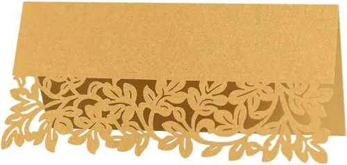 Vista 14 de Katutude Paquete de 50 tarjetas de lugar azules, tarjetas de nombre de asiento de mesa para bodas, banquetes, cenas