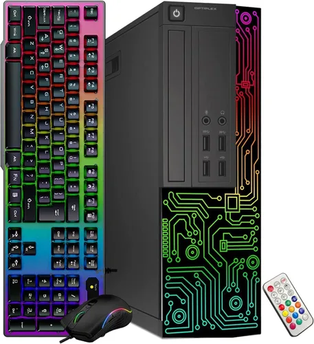 Vista 4 de Dell Computadora de escritorio pequeña Optiplex (SFF) Intel Core Intel i5 (3.2 GHz) 16 GB DDR3 RAM SSD de 512 GB Monitor de 24 pulgadas