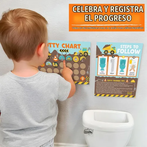 Vista 8 de 10 Tabla de entrenamiento para ir al baño para niños pequeños Tabla