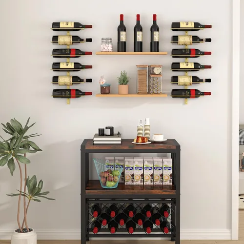 Vista 4 de B4Life - Estante para vinos montado en la pared, para 12 botellas