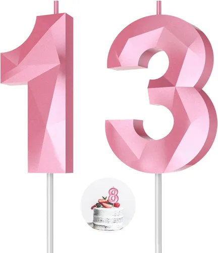 Vista 73 de Velas de cumpleaños con números (0 velas negras), forma de diamante 3D, decoración de pastel de feliz cumpleaños para niños y hombres, cumpleaños