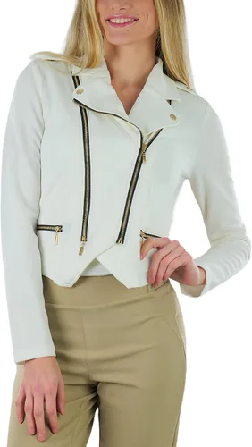 Vista 57 de ToBeInStyle Blazers de manga larga con cremallera y botones para mujer
