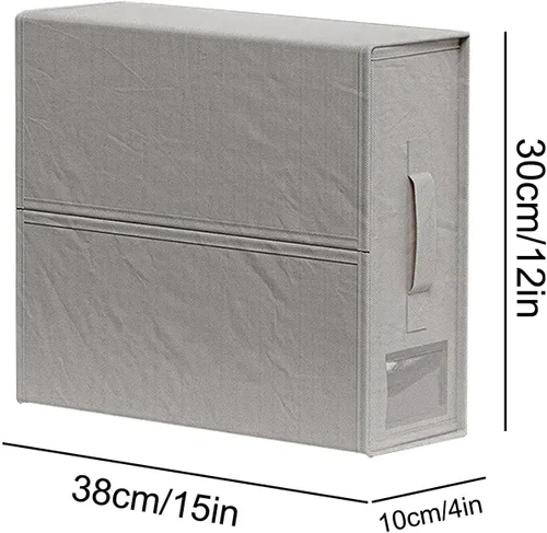 Vista 4 de Organizador plegable de almacenamiento de ropa de cama, organizador de sábanas, caja de almacenamiento de tela Oxford 600D para ropa de cama, toalla