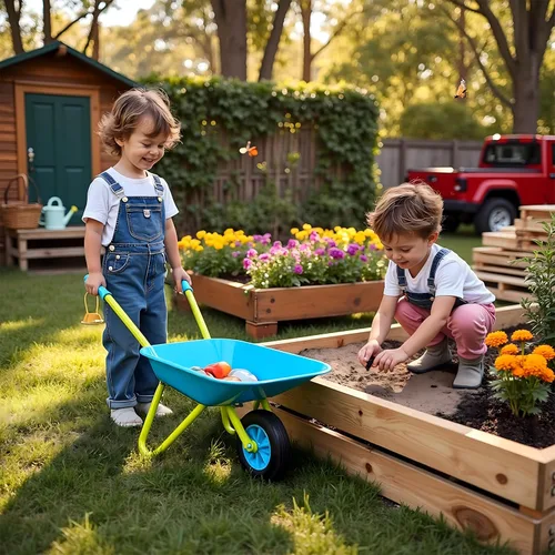Vista 9 de Juego de herramientas y cubo de jardín para niños, de la marca G & F
