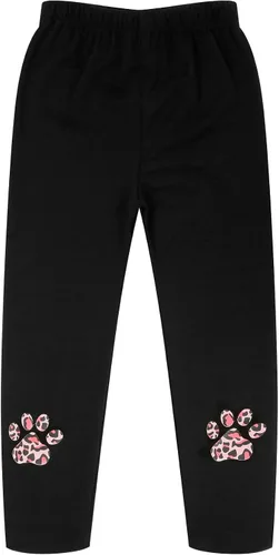 Vista 4 de RETSUGO Conjunto de camiseta y leggings con estampado de leopardo, 2 piezas, para niñas, ropa escolar y otoño