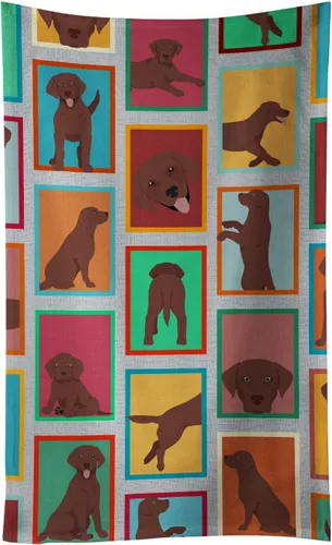 Vista 24 de Caroline's Treasures MLM1160KTWL - Lots of Red Siberian Husky - Toalla de cocina para invitados, toalla de baño decorativa para cara, té, paño