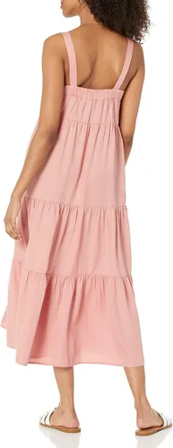 Vista 2 de The Drop - Vestido suelto y largo modelo Britt, escalonado, para mujer
