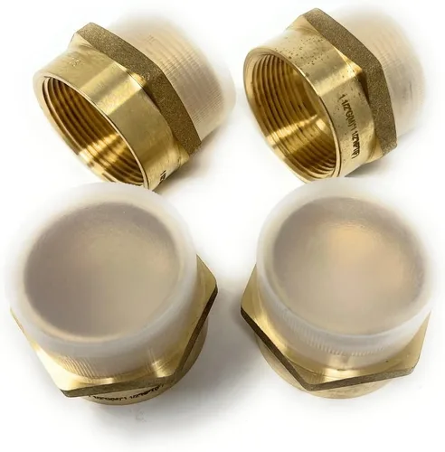 Vista 25 de Adaptador de latón sin plomo Cascada, rosca G británica BSPP macho a NPT hembra (1" x 1" (1 pieza))