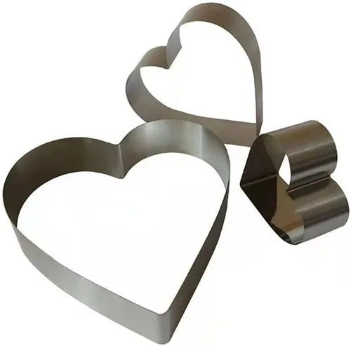 Vista 9 de Siking Molde de acero inoxidable de 4/6/8 pulgadas para pastel de corazón, molde para panqueques, para ensalada de queso musgo, ensalada, bola