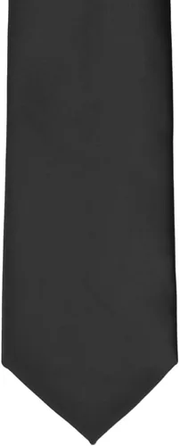 Vista 7 de tiemart Corbata de color sólido prémium Negro