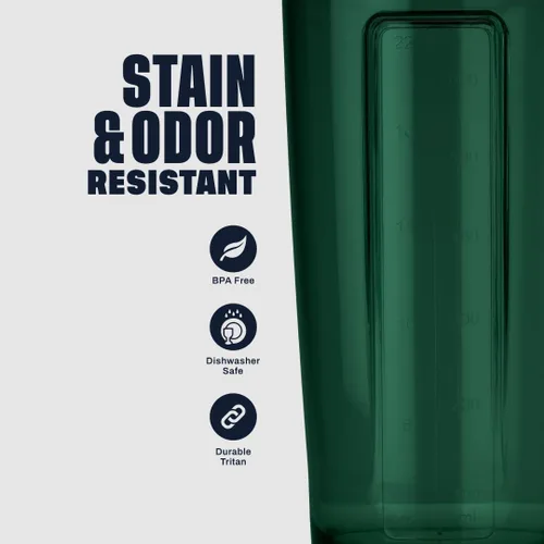 Vista 4 de BlenderBottle - Botella agitadora Pro Series ideal para licuados de proteínas y preentrenamiento, 28 onzas, color verde completo