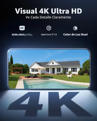 Vista 2 de ANNKE Sistema de cámara de seguridad PoE 4K con doble lente, gran angular de 180°, disco duro de 2 TB 8 Channel 12MP H.265+ NVR, 4pcs 8MP Wired