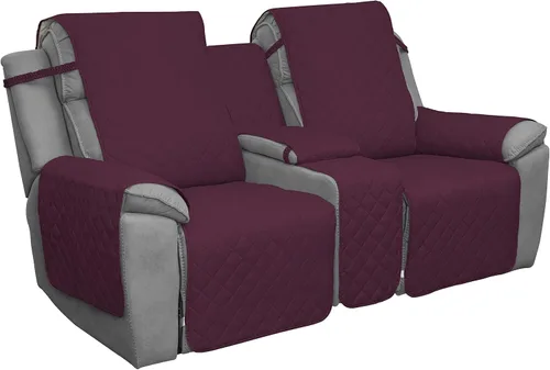 Vista 22 de Easy-Going - Funda reclinable con consola, funda de sofá reversible para sala de estar, funda de sofá dividida para cada asiento con correas
