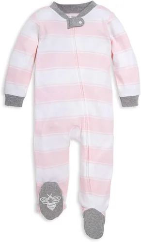 Vista 25 de Burt's Bees Baby Pijama con pies de algodón orgánico para niña Cozy Teddies - Paquete de 1
