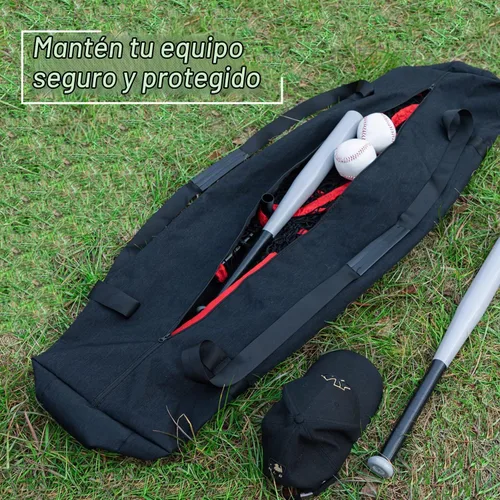 Vista 6 de VISEMAN Bolsa de repuesto de red estilo arco de béisbol sólo, bolsa de red de práctica de béisbol, bolsa de lona de red de béisbol, se adapta a Negro