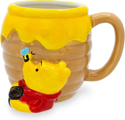 Vista 61 de Silver Buffalo Disney Alicia en el país de las maravillas Taza de té apiladas de cerámica esculpida en 3D, 20 onzas (591.4 ml)