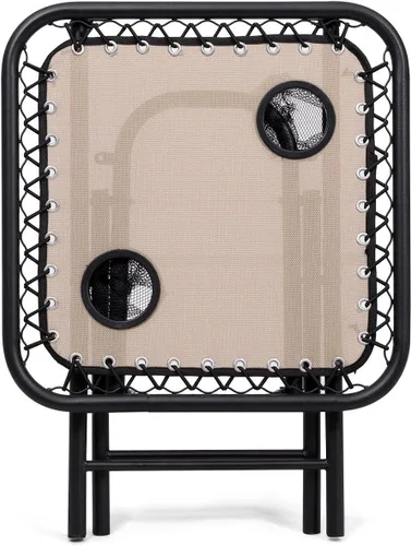 Vista 7 de Giantex Juego de 3 sillas de gravedad cero, tumbonas para patio, piscina, reclinables, plegables, sillas de descanso para patio trasero (beige)