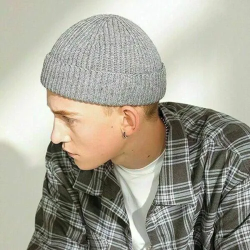 Vista 4 de Gorro de invierno unisex con diseño de pescador, estilo retro, acanalado