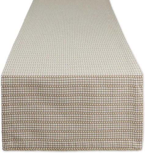 Vista 15 de DII Farmhouse Gingham, colección de mesa a cuadros, camino de mesa, 14x72, negro