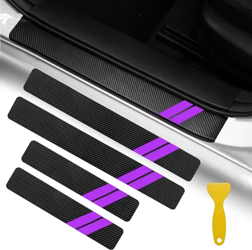 Vista 18 de YOSRTER 4 calcomanías decorativas para umbral de puerta, para Dodge Charger Challenger Durango Journey, ajuste universal para todos los autos Dodge