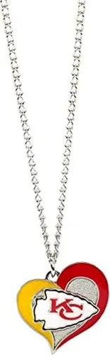 Vista 12 de Collar con colgante de corazón en espiral de la NFL - Joyería de regalo para mamá, esposa, hermana, hija, mejor amiga - Regalo ideal