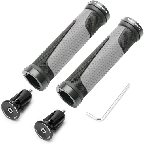 Vista 9 de TOPCABIN - Puños de manillar de bicicleta de doble bloqueo - Puños de goma cómodos para BMX y bicicleta de montaña