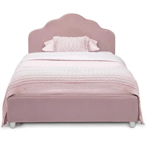 Vista 5 de Delta Children Cama individual tapizada, rosa Rosa rosado