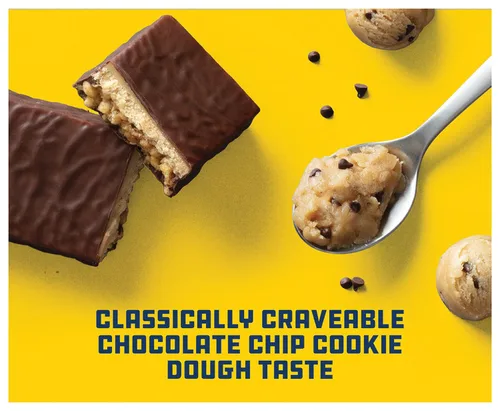Vista 2 de CLIF - Barra constructora de cafeína para masa de galletas con chispas de chocolate, 2.4 onzas