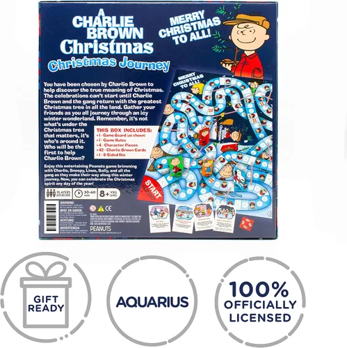 Vista 7 de Aquarius Charlie Brown - Juego de mesa de viaje de Navidad, divertido para niños y adultos, mercancía y coleccionables de cacahuetes con licencia