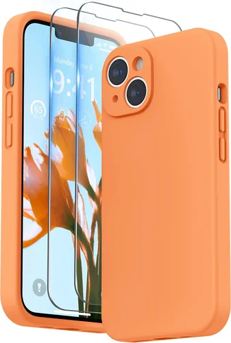 Vista 13 de SURPHY Funda para iPhone 14 Plus con Protector de Pantalla y Protección de Cámara, Funda de Teléfono de Silicona Líquida con Forro de Microfibra